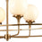 Atlas Lighting Beverly Hills 38''W 6Lt Linear Chandelier, BR/WH