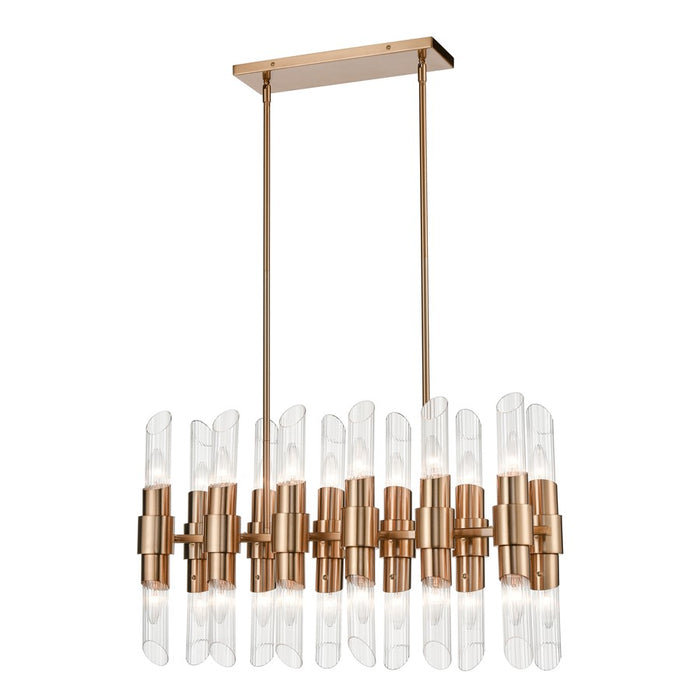 Atlas Lighting Carisbrooke 28.75''W 24Lt Linear Chandelier, Brass