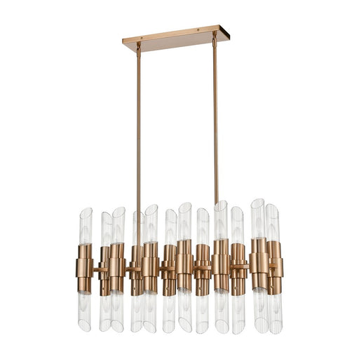 Atlas Lighting Carisbrooke 28.75''W 24Lt Linear Chandelier, Brass