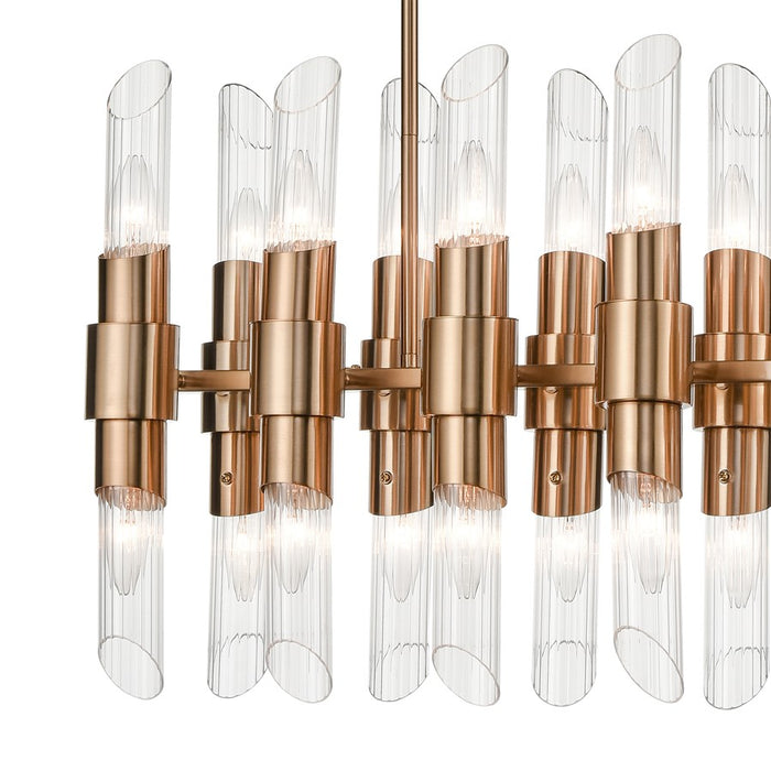 Atlas Lighting Carisbrooke 28.75''W 24Lt Linear Chandelier, Brass
