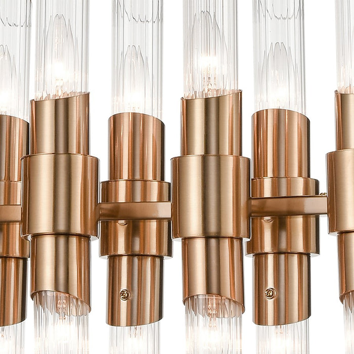 Atlas Lighting Carisbrooke 28.75''W 24Lt Linear Chandelier, Brass