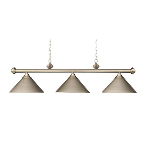 Atlas Lighting Casual Traditions 51''W 3Lt Linear Chandelier, NK