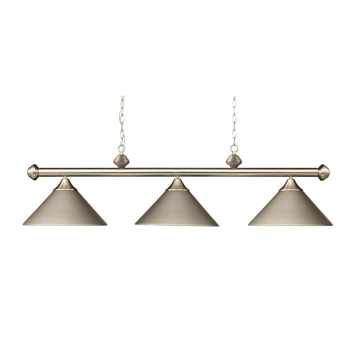 Atlas Lighting Casual Traditions 51''W 3Lt Linear Chandelier, NK