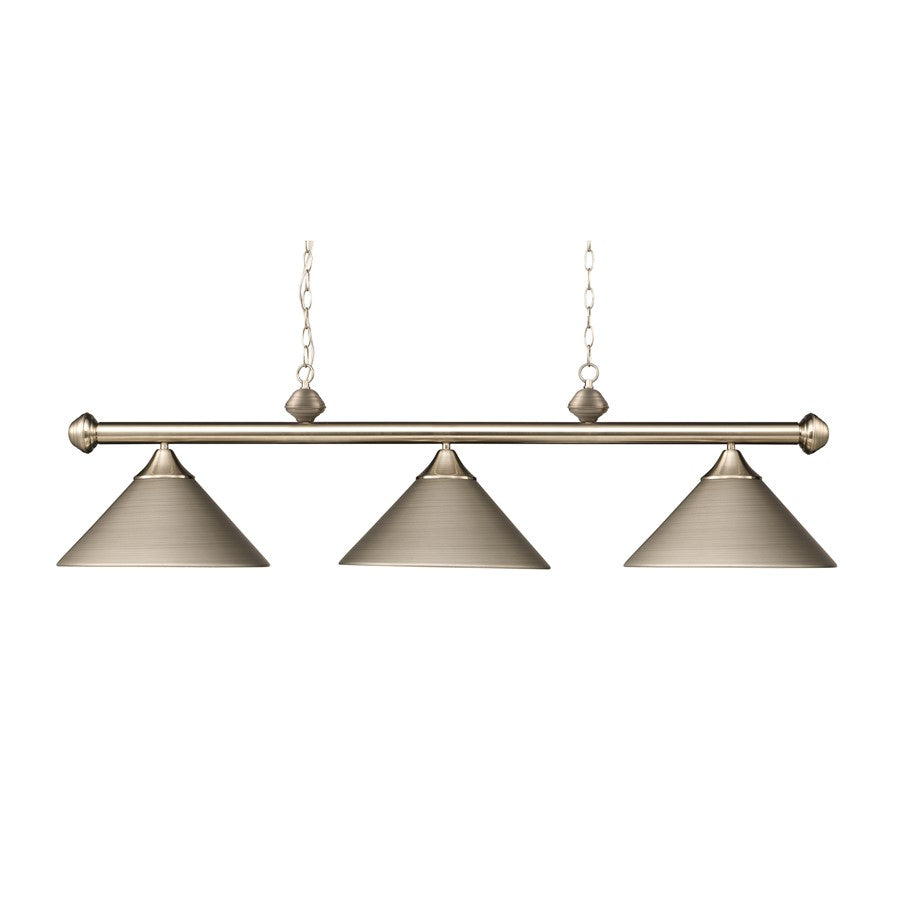 Atlas Lighting Casual Traditions 51''W 3Lt Linear Chandelier, NK