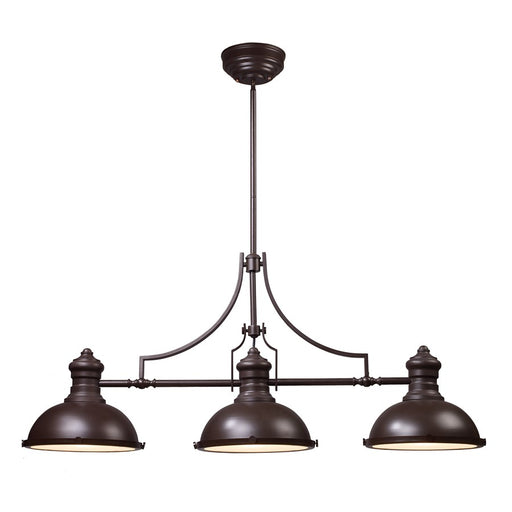 Atlas Lighting Chadwick 47'' Wide 3Lt Linear Chandelier, Bronze