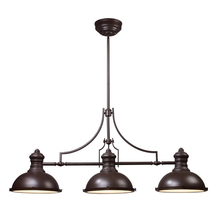 Atlas Lighting Chadwick 47'' Wide 3Lt Linear Chandelier, Bronze