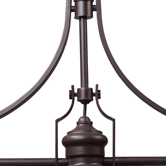 Atlas Lighting Chadwick 47'' Wide 3Lt Linear Chandelier, Bronze