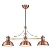 Atlas Lighting Chadwick 47in 3-Light Chandelier | Transitional Antique Copper and Copper Metal | Kitchen Island & Dining Room | Model CL11009-CO