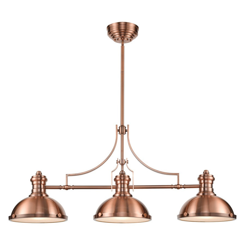 Atlas Lighting Chadwick 47in 3-Light Chandelier | Transitional Antique Copper and Copper Metal | Kitchen Island & Dining Room | Model CL11009-CO