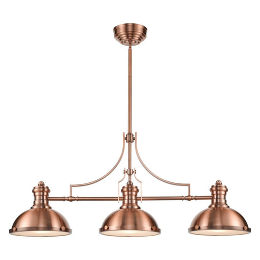 Atlas Lighting Chadwick 47in 3-Light Chandelier | Transitional Antique Copper and Copper Metal | Kitchen Island & Dining Room | Model CL11009-CO