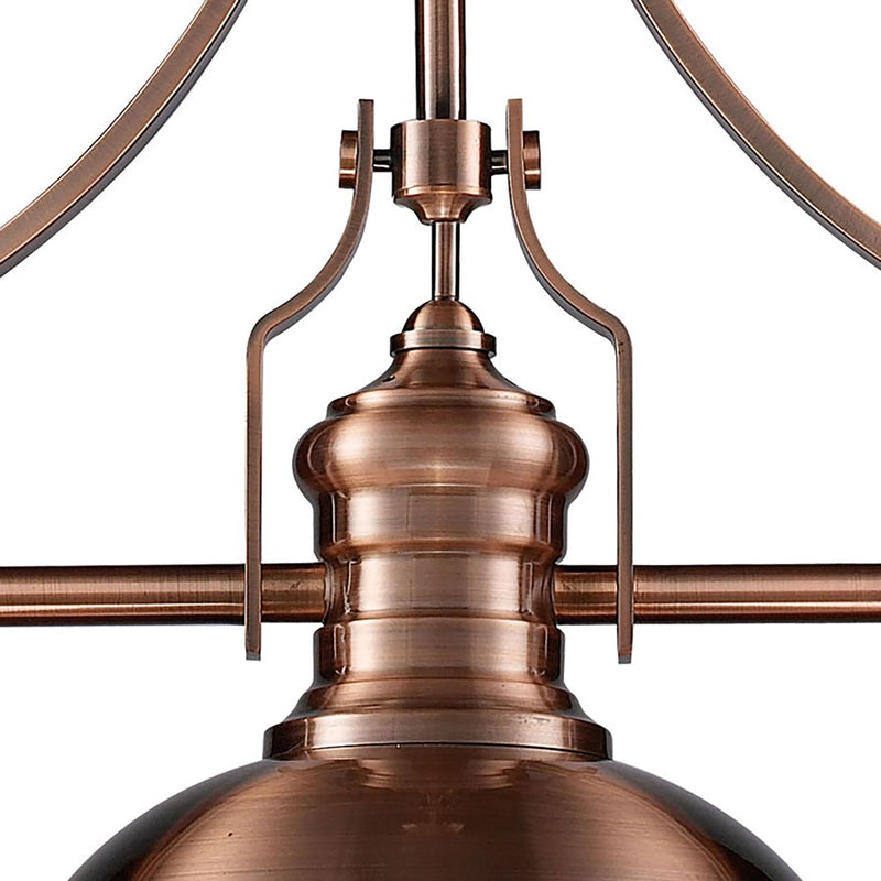 Atlas Lighting Chadwick 47in 3-Light Chandelier | Transitional Antique Copper and Copper Metal | Kitchen Island & Dining Room | Model CL11009-CO