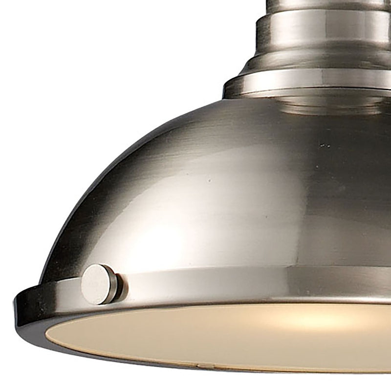 Atlas Lighting Chadwick 47in 3-Light Chandelier | Transitional Satin Nickel and Nickel Metal | Kitchen Island & Dining Room | Model CL11009-NK1