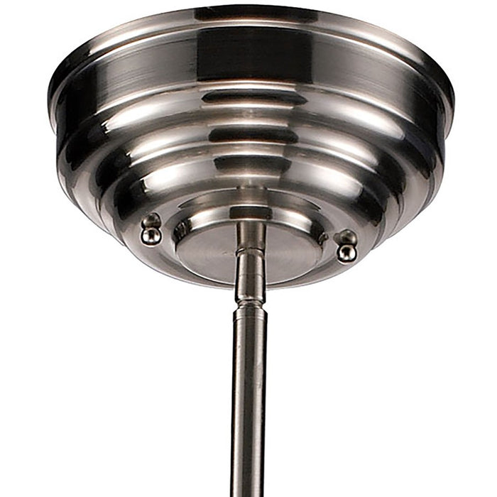 Atlas Lighting Chadwick 47'' Wide 3Lt Linear Chandelier, Nickel