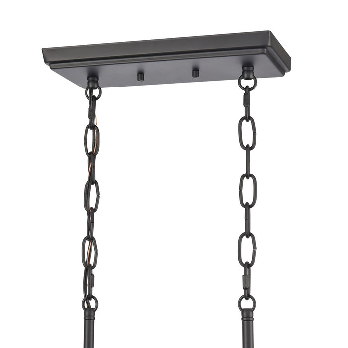 Atlas Lighting Ellisville 34'' Wide 6Lt Chandelier, Matte Black
