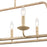 Atlas Lighting Ellisville 34'' Wide 6Lt Chandelier, Antique Cream