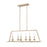 Atlas Lighting Ellisville 34'' Wide 6Lt Chandelier, Antique Cream