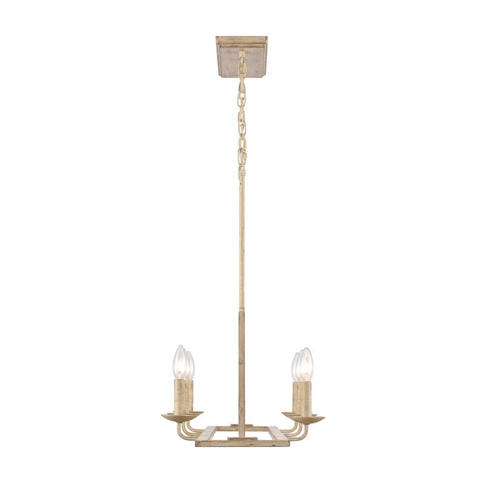 Atlas Lighting Ellisville 34'' Wide 6Lt Chandelier, Antique Cream