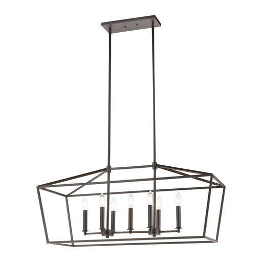 Atlas Lighting Fairfax 36'' Wide 7Lt Linear Chandelier, Bronze