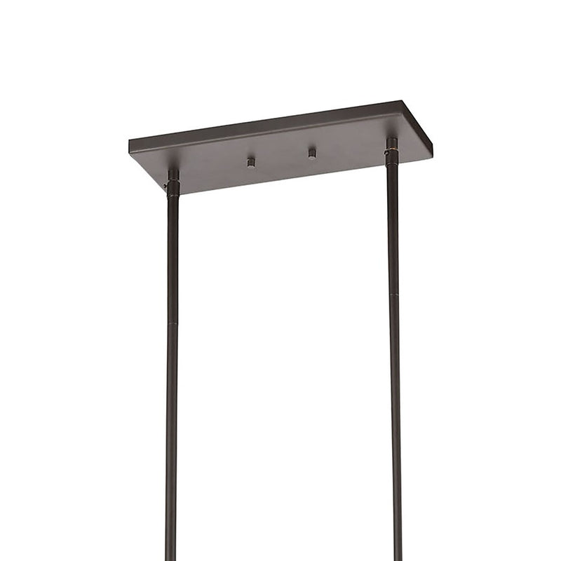 Atlas Lighting Fairfax 36in 7-Light Linear Chandelier | Transitional Oil Rubbed Bronze Metal | Dining Room & Kitchen Island | Model CL11014-BZ