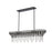 Atlas Lighting Fantania 36''W 4Lt Linear Chandelier, Black/Clear
