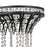 Atlas Lighting Fantania 36''W 4Lt Linear Chandelier, Black/Clear