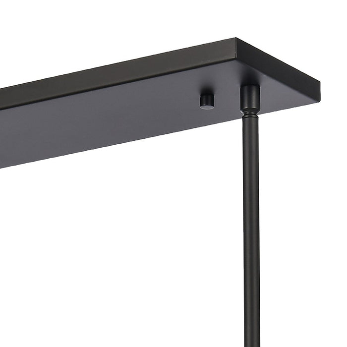 Atlas Lighting Fantania 36''W 4Lt Linear Chandelier, Black/Clear