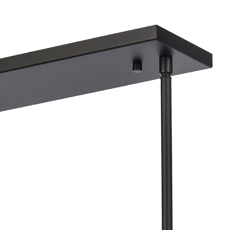 Atlas Lighting Fantania 36in 4-Light Linear Chandelier | Traditional Matte Black and Clear Crystal | Dining Room & Living Room | Model CL11015-BK
