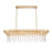 Atlas Lighting Fantania 36'' Wide 4Lt Linear Chandelier, Gold/Clear