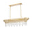 Atlas Lighting Fantania 36'' Wide 4Lt Linear Chandelier, Gold/Clear
