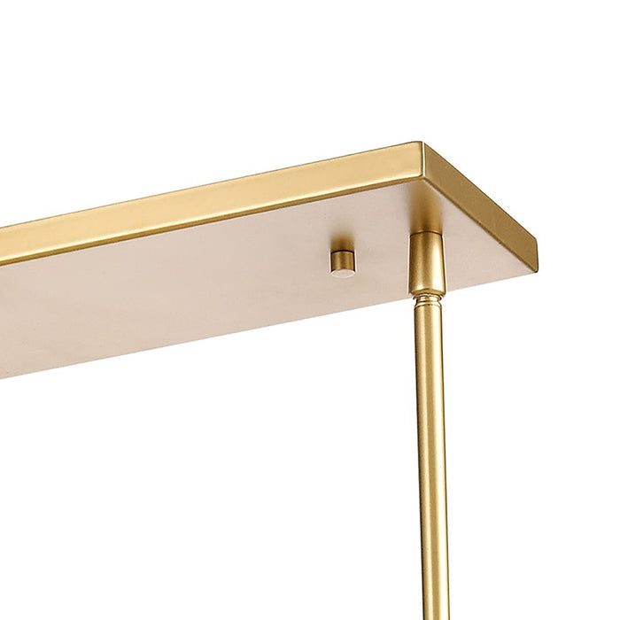 Atlas Lighting Fantania 36'' Wide 4Lt Linear Chandelier, Gold/Clear