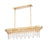 Atlas Lighting Fantania 36'' Wide 4Lt Linear Chandelier, Gold/Clear
