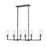 Atlas Lighting Fitzroy 36'' Wide 6Lt Linear Chandelier, Black/Clear