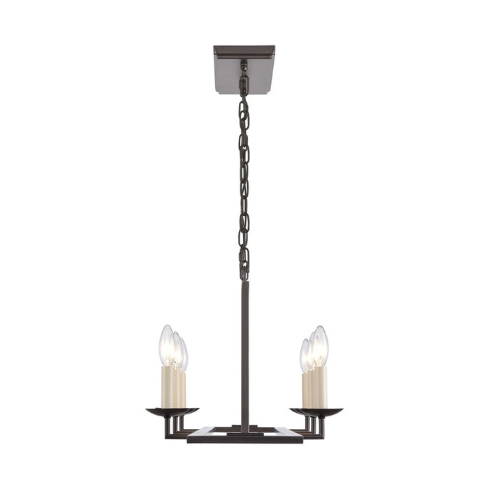 Atlas Lighting Joanie 34'' Wide 6Lt Linear Chandelier, Old Bronze