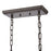 Atlas Lighting Joanie 34'' Wide 6Lt Linear Chandelier, Old Bronze