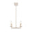 Atlas Lighting Joanie 34''W 6Lt Linear Chandelier, Antique White