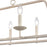 Atlas Lighting Joanie 34''W 6Lt Linear Chandelier, Antique White