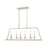 Atlas Lighting Joanie 34''W 6Lt Linear Chandelier, Antique White