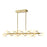 Atlas Lighting Keir 43.31''W 22Lt Linear Chandelier, Brass/White