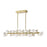 Atlas Lighting Keir 43.31''W 22Lt Linear Chandelier, Brass/White