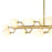 Atlas Lighting Keir 43.31''W 22Lt Linear Chandelier, Brass/White