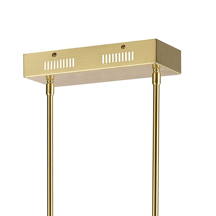 Atlas Lighting Keir 43.31''W 22Lt Linear Chandelier, Brass/White