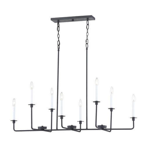 Atlas Lighting Lexington Green 48''W 8Lt Linear Chandelier, Black