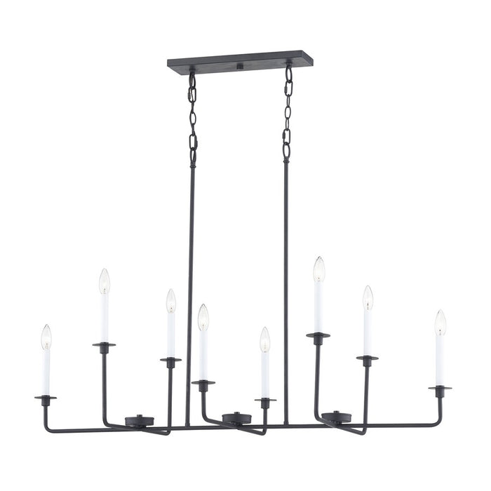Atlas Lighting Lexington Green 48''W 8Lt Linear Chandelier, Black
