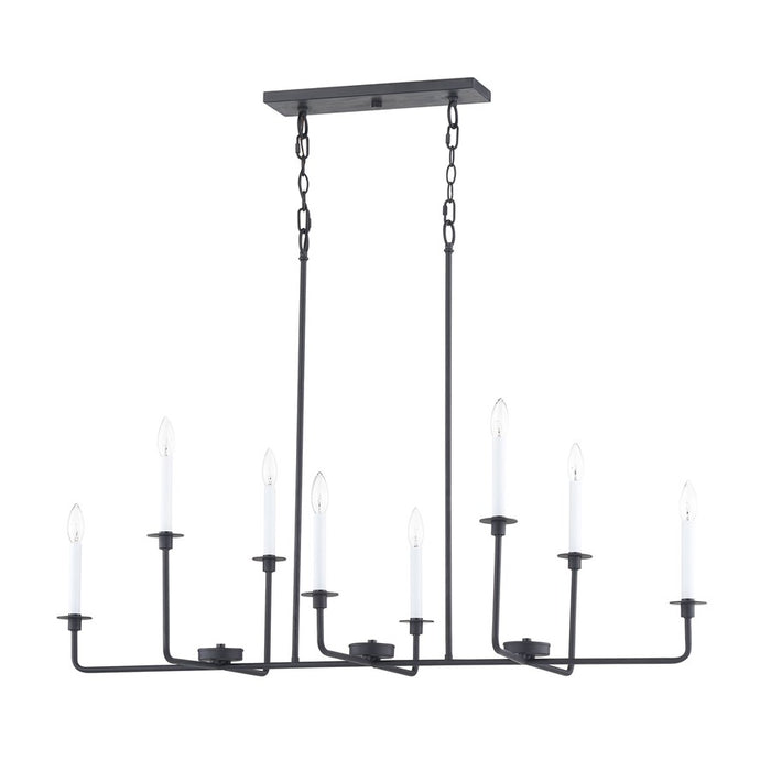 Atlas Lighting Lexington Green 48''W 8Lt Linear Chandelier, Black