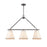 Atlas Lighting Marion 36''W 3Lt Linear Chandelier, Bronze/Natural