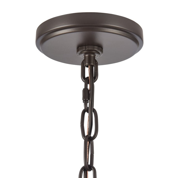 Atlas Lighting Marion 36''W 3Lt Linear Chandelier, Bronze/Natural