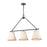 Atlas Lighting Marion 36''W 3Lt Linear Chandelier, Bronze/Natural