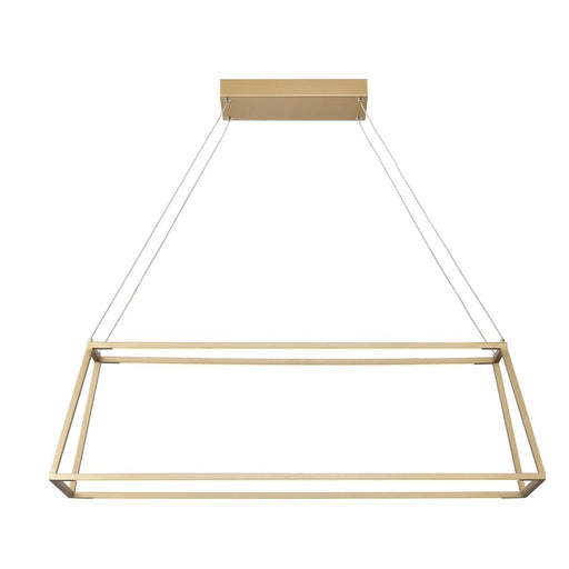 Atlas Lighting Minimalist 36''W LED Linear Chandelier, Soft Gold