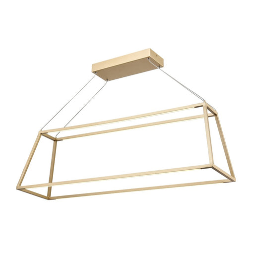 Atlas Lighting Minimalist 36''W LED Linear Chandelier, Soft Gold