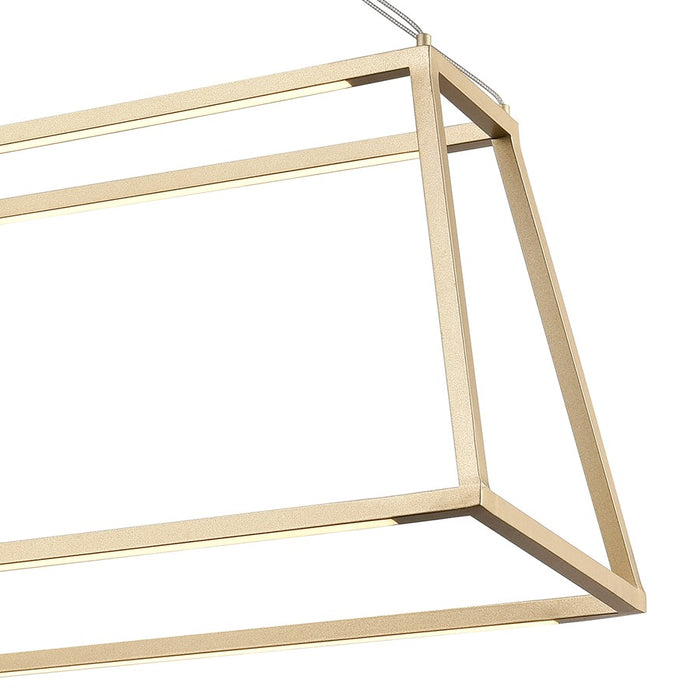 Atlas Lighting Minimalist 36''W LED Linear Chandelier, Soft Gold